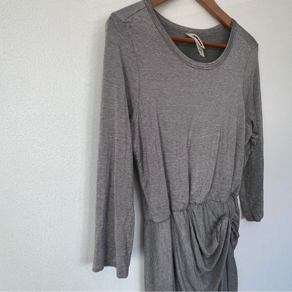 Anthropologie Amadi Soft Comfortable Rayon Jersey Knit Striped Dress Sz L - Picture 7 of 10